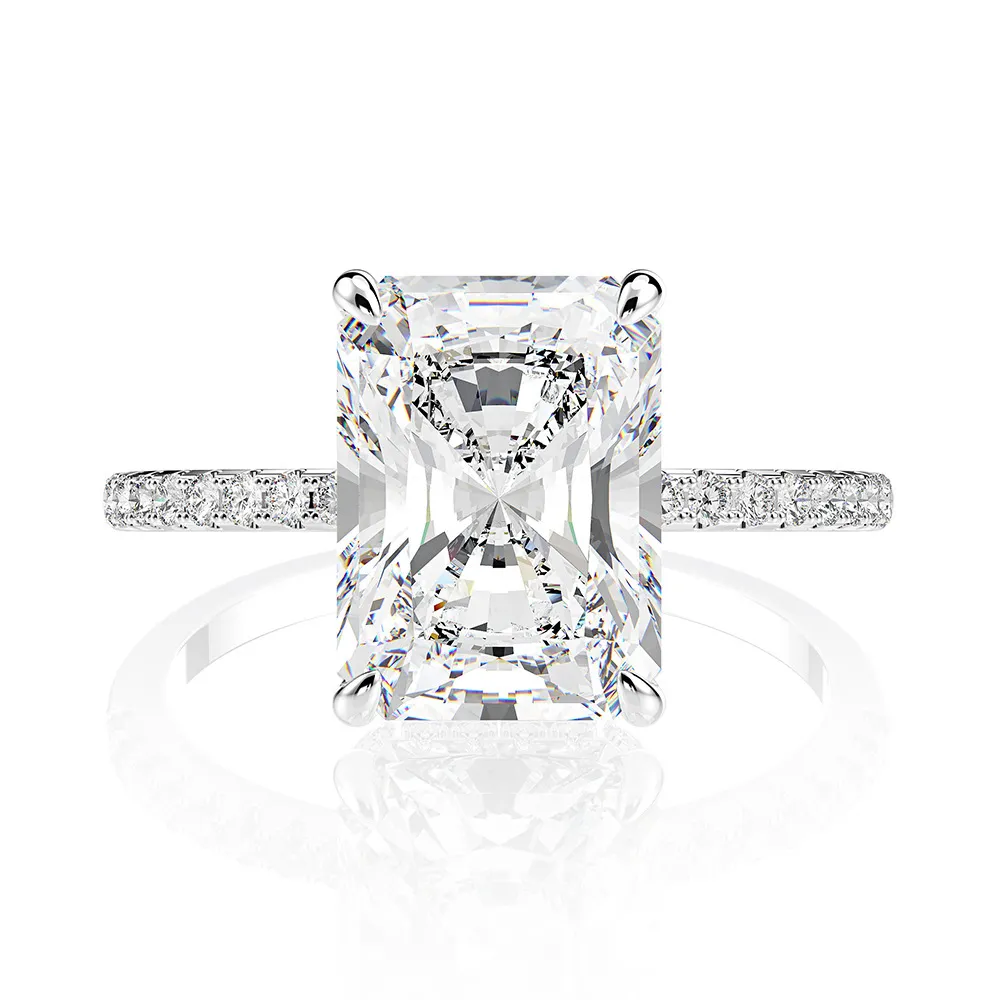 Moissanite Vintage 4.0carat Radiant Diamond Ring