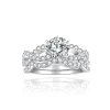 Moissanite 1.0carat Crown Round Diamond Ring Can Be Separated