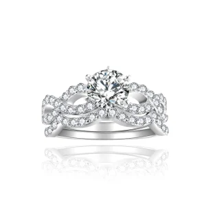 Moissanite 1.0carat Crown Round Diamond Ring Can Be Separated Moissanite 1.0carat Crown Round Diamond Ring Can Be Separated