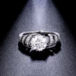 Moissanite 1.5carat Round Diamond Ring