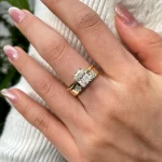 Moissanite Love In Verona 2.0carat Radiant Stacked Diamond Ring