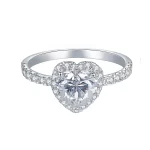 Moissanite 1.2carat Halo Heart Diamond Ring