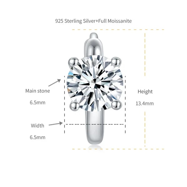 Moissanite 1.0carat Hoop Round Diamond Earrings!!3896764084-0-cib 拷贝. Moissanite 1.0carat Hoop Round Diamond Earrings