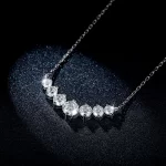 Moissanite 1.7carat 7-Stones V-Shaped Diamond Necklace