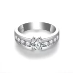 Moissanite Men's 1.0carat 9-Stone Round Diamond Ring