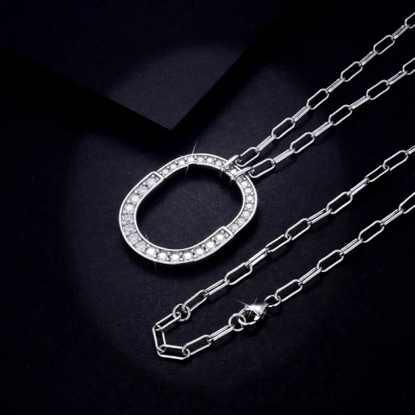 Moissanite Lock Diamond Necklace