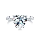 Moissanite 3.5carat Heart Diamond Ring