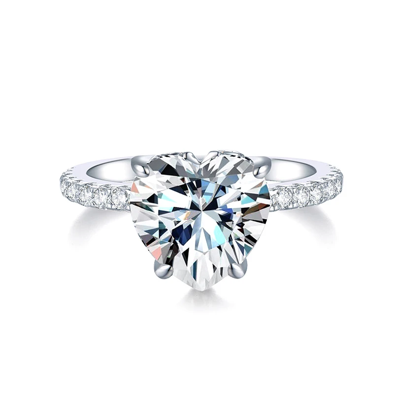 Moissanite 3.5carat Heart Diamond Ring