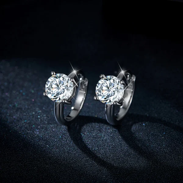 Moissanite 1.0carat Hoop Round Diamond Earrings!!3896764084-0-cib 拷贝. Moissanite 1.0carat Hoop Round Diamond Earrings