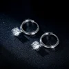 Moissanite 0.5carat Round 4-Prong Hoop Diamond Earrings Moissanite 0.5carat Round 4-Prong Hoop Diamond Earrings