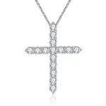 Moissanite Cross Diamond Necklace