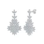 Moissanite Leaf VVS D Diamond Earrings