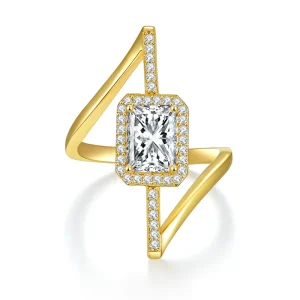 Moissanite Asymmetrical 2.0carat Radiant Diamond Ring Moissanite Asymmetrical 2.0carat Radiant Diamond Ring