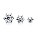 Moissanite 1.0carat 6-Prong Round Diamond Earrings