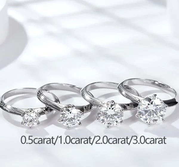 Moissanite 1.0carat 6-Prong Solitaire Round Diamond Ring Moissanite 1.0carat 6-Prong Solitaire Round Diamond Ring