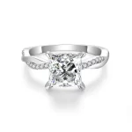 Moissanite 2.0carat Princess Diamond Ring