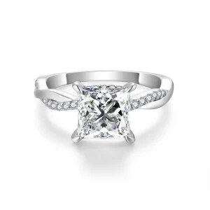 Moissanite 2.0carat Princess Diamond Ring Moissanite 2.0carat Princess Diamond Ring