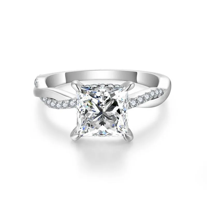 Moissanite 2.0carat Princess Diamond Ring