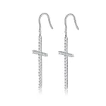 Moissanite Large Cross 1.8mm VVS D Diamond Earrings