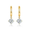 Moissanite 0.5carat Round 4-Prong Hoop Diamond Earrings Moissanite 0.5carat Round 4-Prong Hoop Diamond Earrings