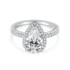 Moissanite 2.5carat Pear Diamond Ring