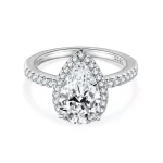 Moissanite 2.5carat Pear Diamond Ring