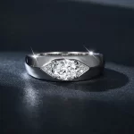 Moissanite Men's Engagement 1.0carat Oval Diamond Ring