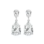 Moissanite Two Stone 7*11mm Pear Diamond Earrings