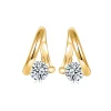 Moissanite 0.5carat Hoop Round Diamond Earrings