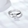 Moissanite 1.0carat 6-Prong Solitaire Round Diamond Ring Moissanite 1.0carat 6-Prong Solitaire Round Diamond Ring