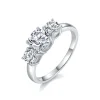 Moissanite 1.0carat Three Stone Round Diamond Ring Moissanite 1.0carat Three Stone Round Diamond Ring