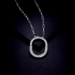 Moissanite Lock Diamond Necklace