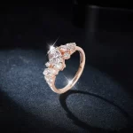 Moissanite Eleven-Stone 1.0carat Marquise Diamond Ring