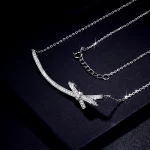 Moissanite Bow Diamond Necklace