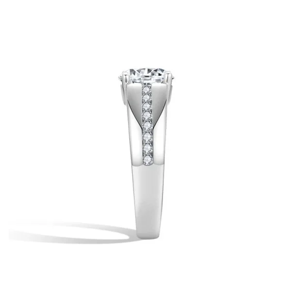 Moissanite Men's 2.0carat 8mm Round Diamond Ring Moissanite Men's 2.0carat 8mm Round Diamond Ring