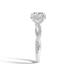 Moissanite 2.0carat Vine Round Diamond Ring