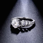 Moissanite 1.5carat Round Diamond Ring