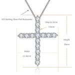 Moissanite Cross Diamond Necklace