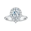 Moissanite Solitaire 1.5carat Pear Diamond Ring Moissanite Solitaire 1.5carat Pear Diamond Ring