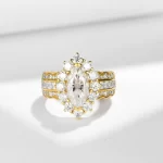 Moissanite Row 2.0carat Marquise Diamond Ring