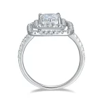 Moissanite Halo 2.0carat Radiant Diamond Ring