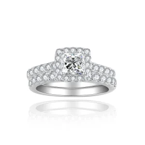 Moissanite Row 0.8carat Princess Diamond Ring Moissanite Row 0.8carat Princess Diamond Ring