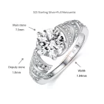 Moissanite 1.5carat Round Diamond Ring