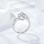 Moissanite 2.0carat Angel's Kiss Round Diamond Ring