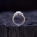 Moissanite Three-Stone 2.0carat Radiant Diamond Ring