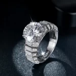 Moissanite Luxurious 5.0Carat Round Diamond Ring