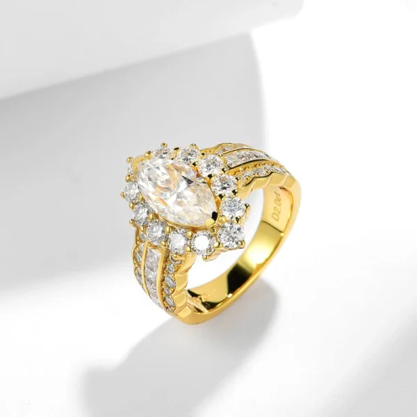 Moissanite Row 2.0carat Marquise Diamond Ring Moissanite Row 2.0carat Marquise Diamond Ring