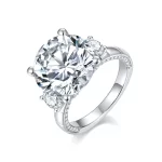 Moissanite 8.0carat Round Diamond Ring