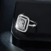 Moissanite Halo 2.0carat Radiant Diamond Ring Moissanite Halo 2.0carat Radiant Diamond Ring