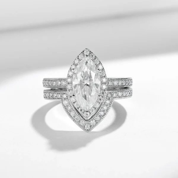 Moissanite Vintage Row 2.0carat Marquise Diamond Ring Moissanite Vintage Row 2.0carat Marquise Diamond Ring